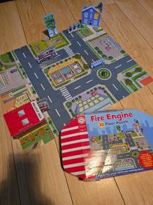 Large 36 piece floor puzzle format Emergency Vehicles 3D - Fire Engine