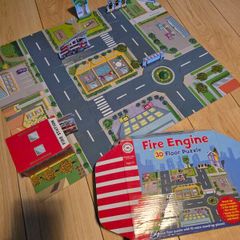 Large 36 piece floor puzzle format Emergency Vehicles 3D - Fire Engine