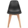 Dining Chairs 6 pcs Black Plastic Image 2