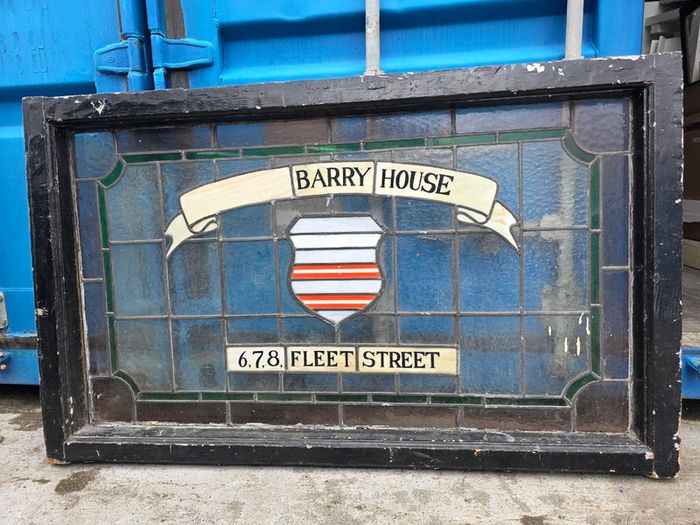 "Barry House", 6, 7 & 8 Fleet Street, Dublin - Edwardian Stained Glass Panel
