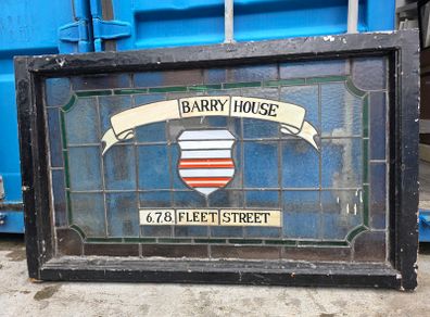 "Barry House", 6, 7 & 8 Fleet Street, Dublin - Edwardian Stained Glass Panel