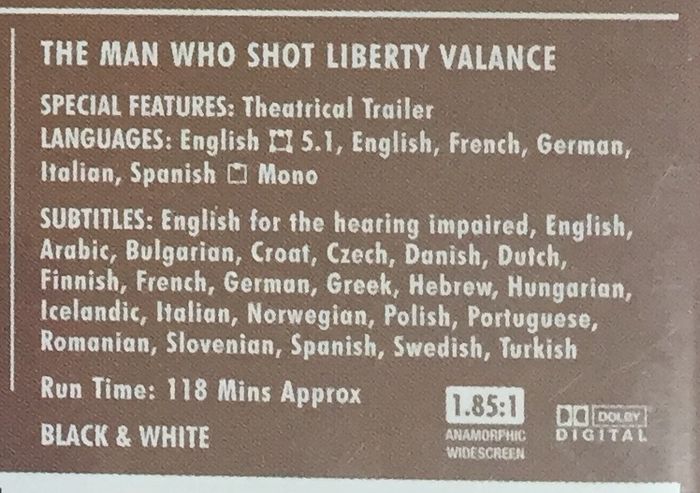 John Wayne Western Trilogy Boxset (True Grit, Sons Of Katie Elder, Man Who Shot Liberty Valance) [3xMovie DVD]
