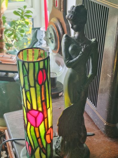 Tiffany-style stained-glass lamp