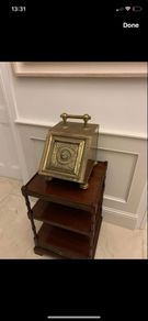 Victorian Brass Coal Box
