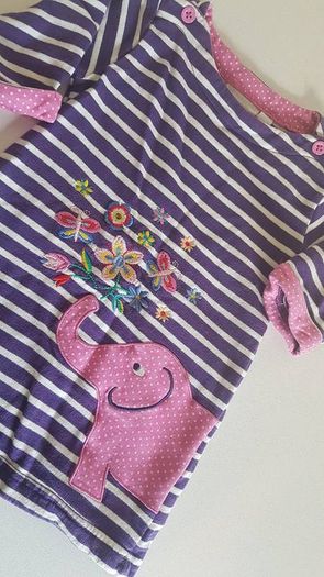JoJo maman bebe elephant tunic dress 6-12months