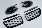 BMW 3 Series E90 E91 Pre-Lci Kidney Grilles &amp; Mirror Covers Set Brand New