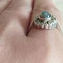 Sterling Silver Ring with Labradorite and Marcasite. Image 6