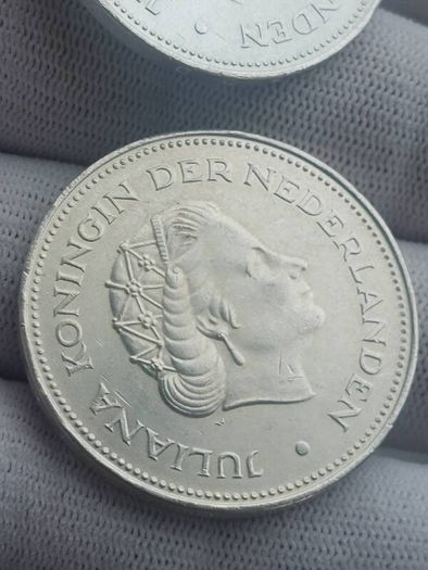 1970 Netherlands 10 Gulden silver