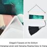 NEW SALE | Set of 2 Japanese Wall Hangings with Tassels, Mountain Forest Sun and Moon Landscape Small Tapestries, Spring Tapestry Wall Art for Bedroom Living Room, 35x50 cm Image 3