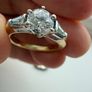 Engagement ring and diamond and gold wedding band Image 3