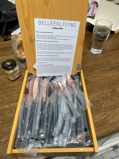 Beleek living 24 piece noir cutlery set