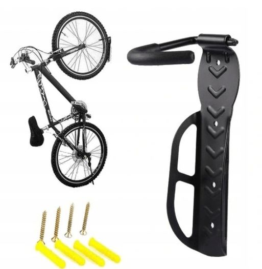 New Bicycle Bike Wall Mounted Storage Rack 30kg Hanger Garage Holder Black #1122