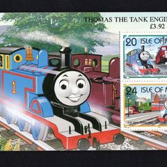 1995 Isle of Man 50th Anniversary of Thomas The Tank Engine Stories by Reverend Awdry Commemorative Stamp Booklet Mint Never Hinged (MNH).