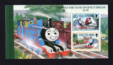 1995 Isle of Man 50th Anniversary of Thomas The Tank Engine Stories by Reverend Awdry Commemorative Stamp Booklet Mint Never Hinged (MNH).