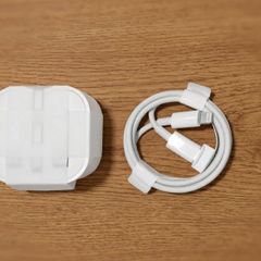 Brand new Apple fast charger 20W Plug and cable white colour
