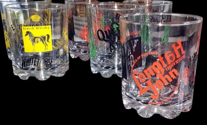 Vintage 1960s Scotch Whisky Glasses - Set of 6