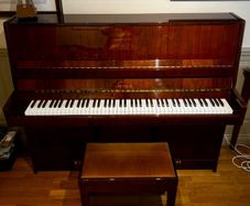 Pristine Condition Petrof 116 Walnut Upright Piano