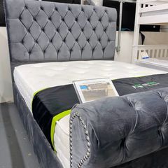 Chesterfield velvet bed frame