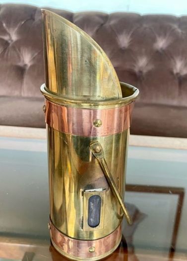 Old Dutch Design Brass Copper Long Match Stick Holder