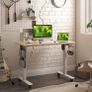 Electric Standing Desk Height Adjustable Standing Desk Sit Stand Desk Stand Up Desk with Headphone Hook 100x60cm Desktop for Home Office (FREE POSTAGE) Image 2