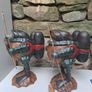 Pair of Hand Carved Wooden Fishing Frog Figures Image 7