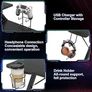 Gaming Desk 100 x 55 cm, Gaming Desk with Monitor Shelf, PC Gaming Table Gaming Table with Carbon Fibre Surface, Gaming Table, Computer Desks for Home with Drink Holder and Headphone Hooks Image 6
