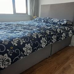 Double bedframe and headboard