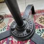 Antique French floor lamp cast iron beautiful shade works Image 2
