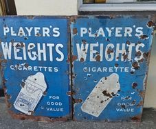 Player's Weights Enamel Signs