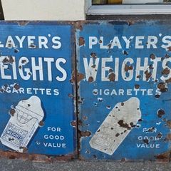 Player's Weights Enamel Signs