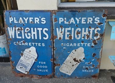 Player's Weights Enamel Signs