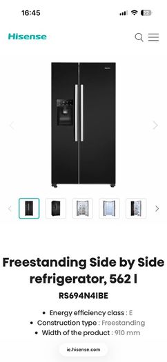 Hisense plumbed American fridge