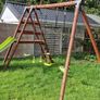 Wooden Swing Set with Wave Slide Image 3