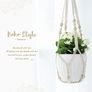 2 Pcs Macrame Plant Hangers Indoor Hanging Planter Basket Flower Pot Holder Jute Rope with Beads No Tassels, 89cm Image 4