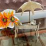 Vintage Brass Mid Century Frog with Umbrella Figurine 1970s Image 5