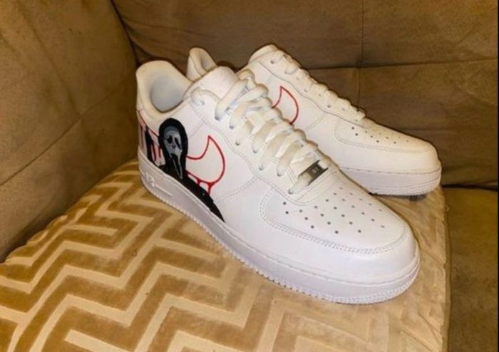 Nike Air Force 1 Ghostface Scream custom UK 9.5