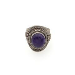Vintage 925 Sterling Silver & Amerhyst Ring