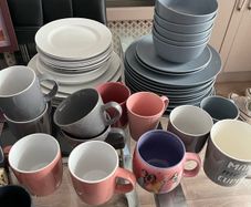 plates and cups