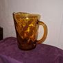 Vintage Large Amber Glass Jug Image 2