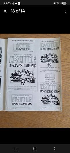 Led Zeppelin 1976 The Song Remains The Same Press Exhibitors Campaign Booklet & Photos