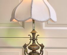 Edison & Swan Antique Rococo Brass Table Lamp Working Order