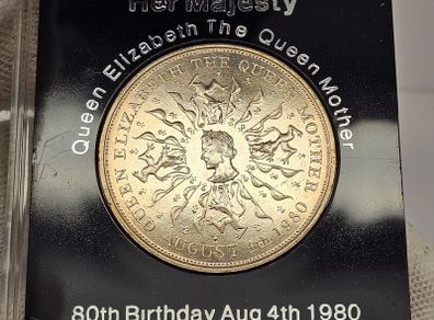 Great Britain 1980 80th Birthday Crown Beautiful Uncirculated Coin