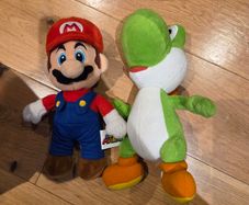 Mario and Yoshi plush