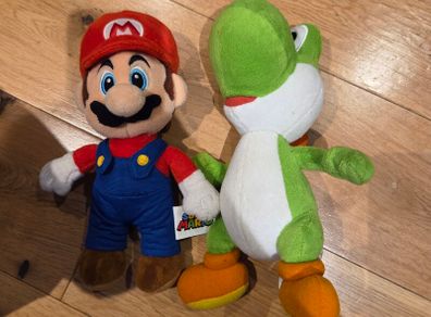 Mario and Yoshi plush
