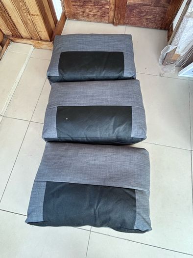 3x Grey Cushions for Ikea Friheten sofa bed