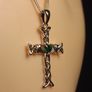 Sterling Silver Celtic Pattern Cross and  chsin Image 6