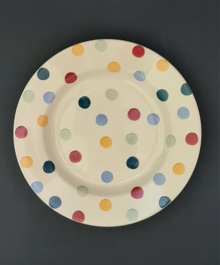 Vintage 2003 Emma Bridgewater 8.5" Plate 21.5cm Polka Dot Pattern