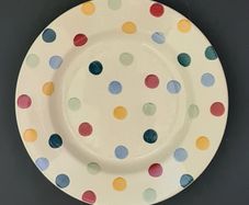 Vintage 2003 Emma Bridgewater 8.5" Plate 21.5cm Polka Dot Pattern