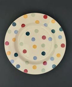 Vintage 2003 Emma Bridgewater 8.5" Plate 21.5cm Polka Dot Pattern