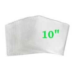 10% OFF! 10 x 10" Inch Top Quality 400G - 400 Gauge Polythene Vinyl Record Sleeves Budget Pack - Excellent Quality - 78rpm